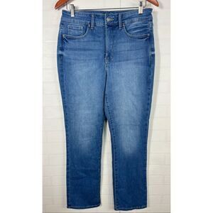 NYDJ Curves 360 Womens Slim Straight leg Jeans Size 8 petite